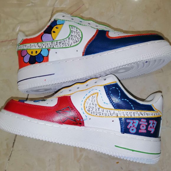 Nike Shoes - Custom Air Force 1 Sneakers Korean Style M3.5/W5/EU35.5 New